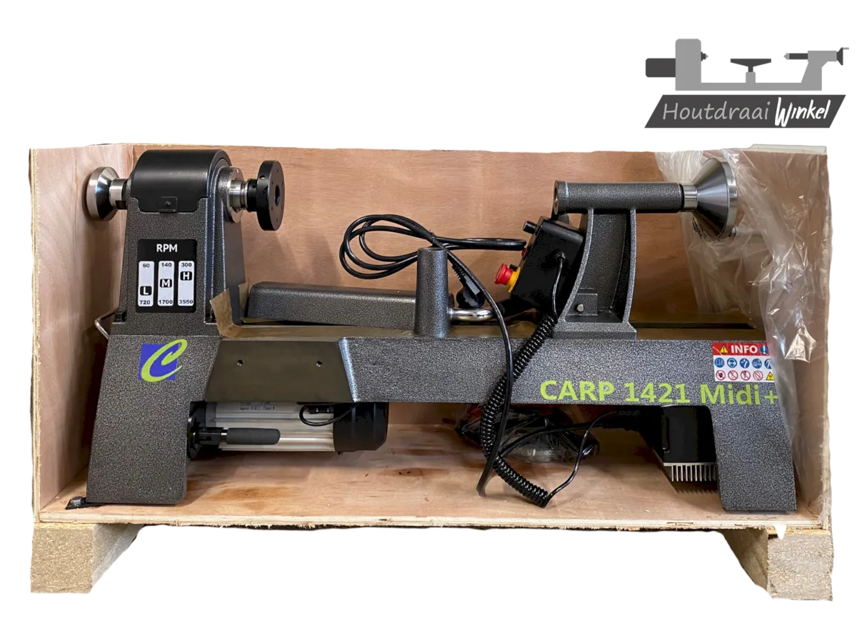 Carp MIDI plus houtdraaibank in open krat