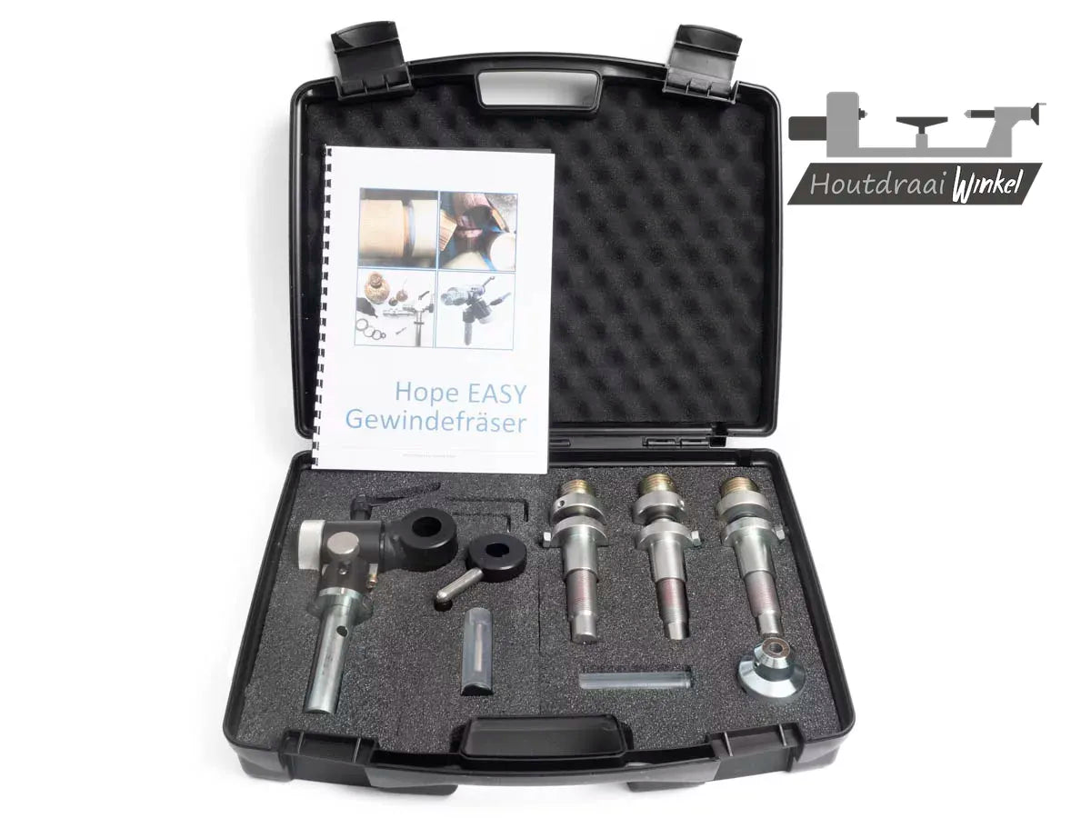 Hope Tools - Schroefdraad freesset voor 25,4 beitelsteun (Vernieuwde versie 2.0)