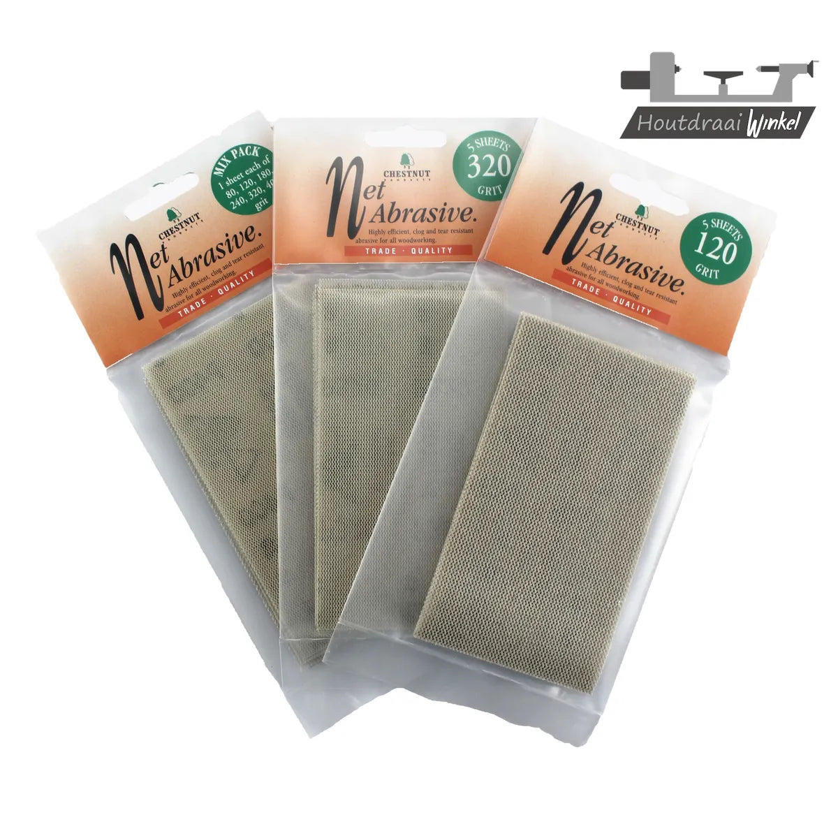 Chestnut Net Abrasive mixed grit Pack