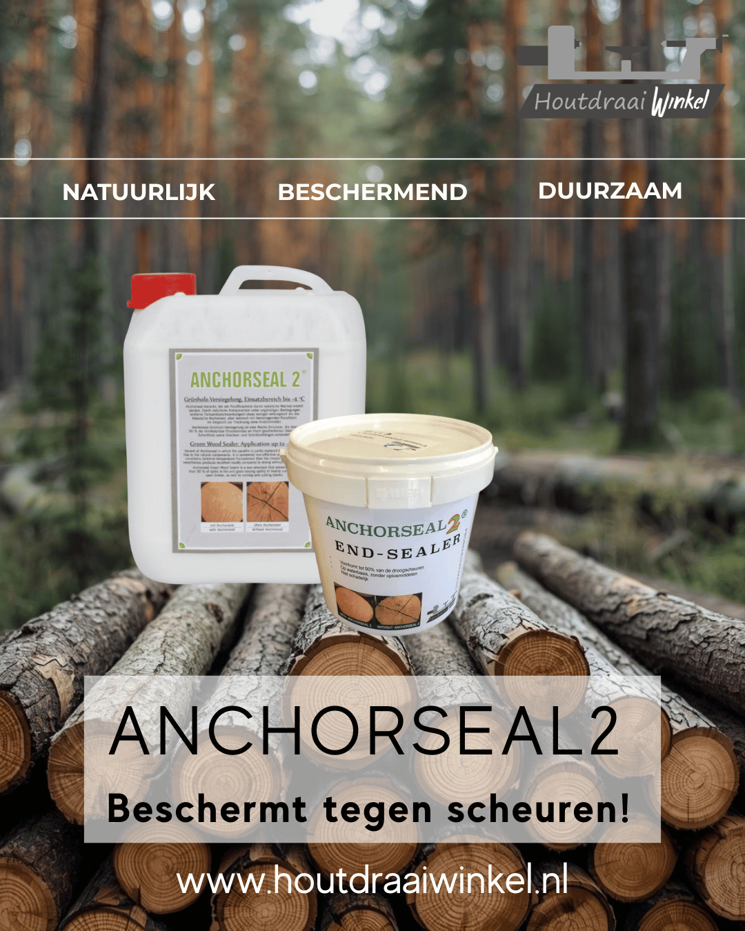 Anchorseal 2 Endsealer. Voorkomt scheuren van hout door snelle droging van kops hout