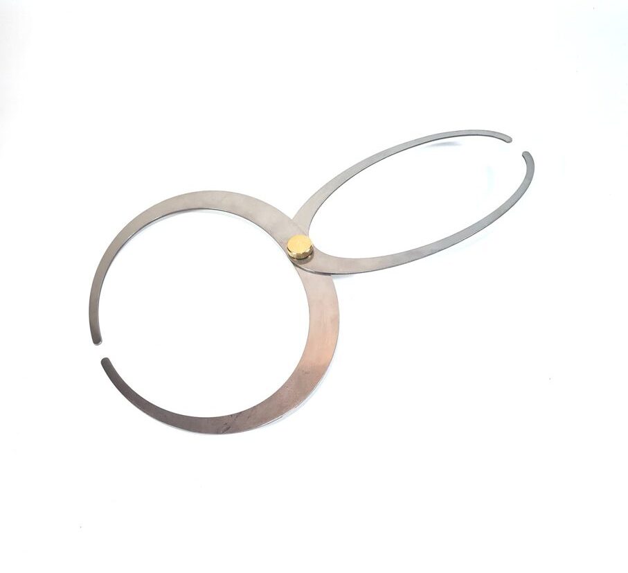 Wanddikte meter of diktepasser voor houtdraaiers