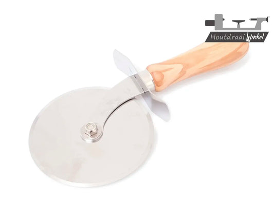 Pizzasnijder met houten gedraaid handvat